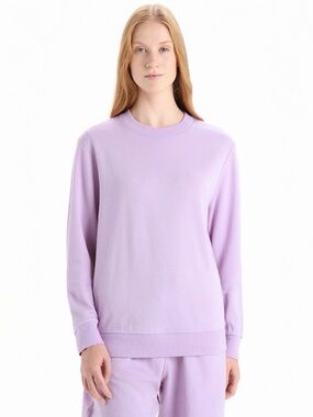 ICEBREAKER • Merino Crush Long Sleeve Sweatshirt in Purple Haze